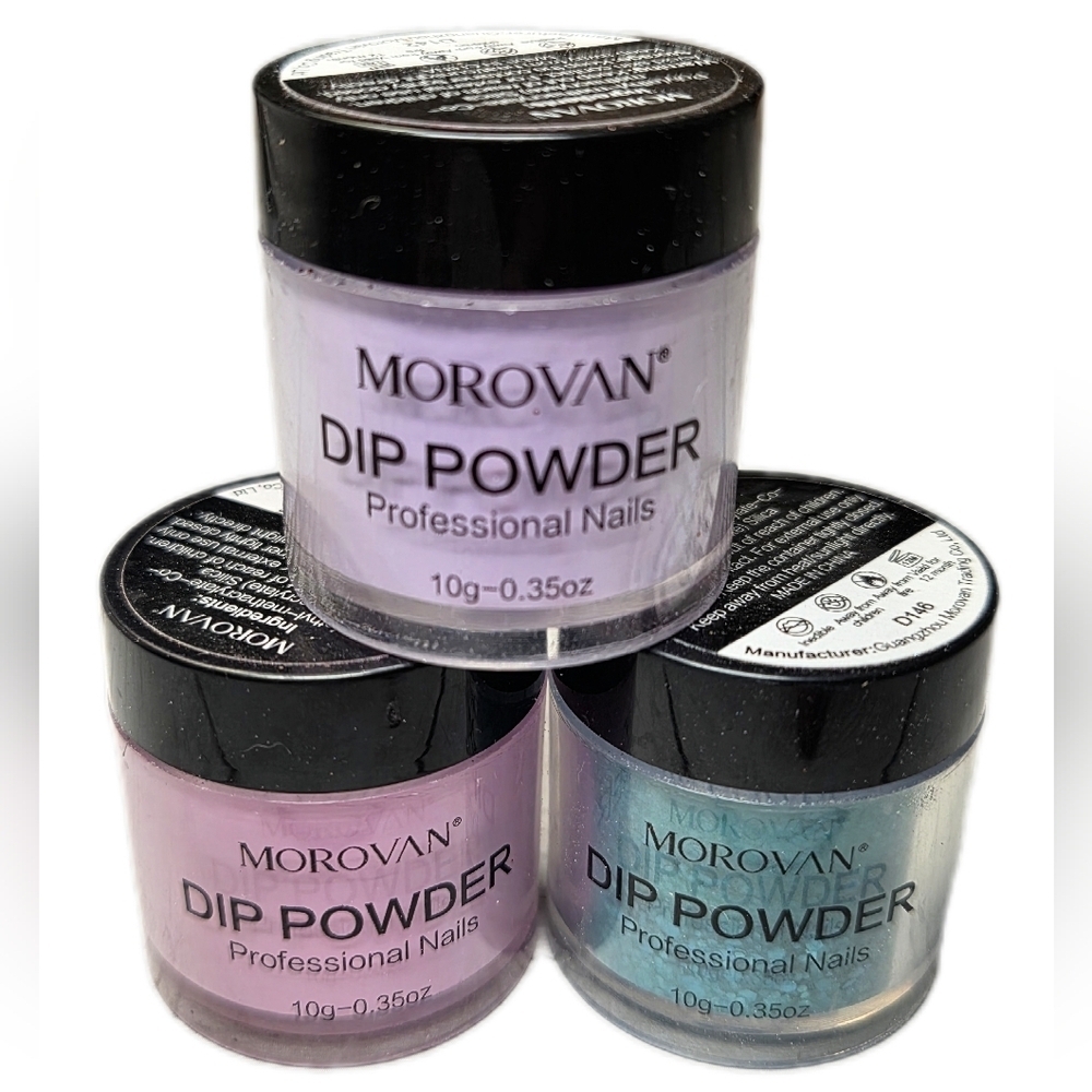 Morovan Professional Dip Powder Set - Lavender, Pink, Blue